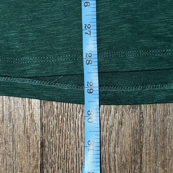 Torrid Super Soft Slub V-Neck Cinched Sleeve Tee Green - Picture 11 of 11